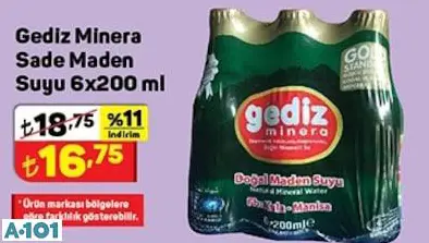 GEDİZ MİNERA SADE MADEN SUYU GEDİZ MİNERA SADE MADEN SUYU
